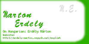 marton erdely business card