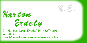 marton erdely business card